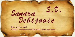 Sandra Debljović vizit kartica